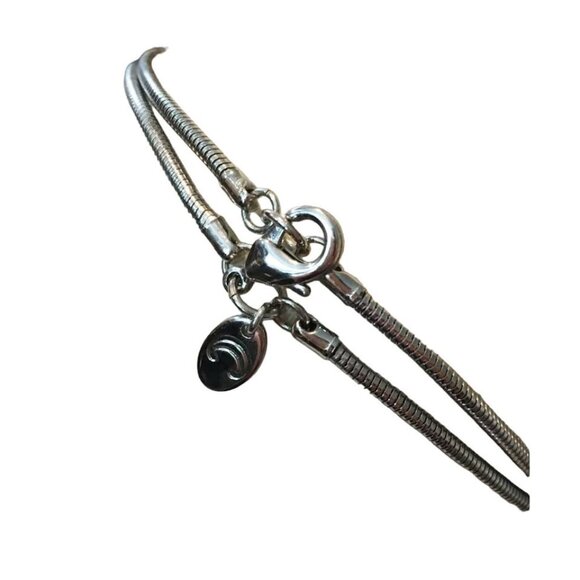 Black and Silver Tone Metal Long Lariat Chain Necklace - Picture 2 of 3